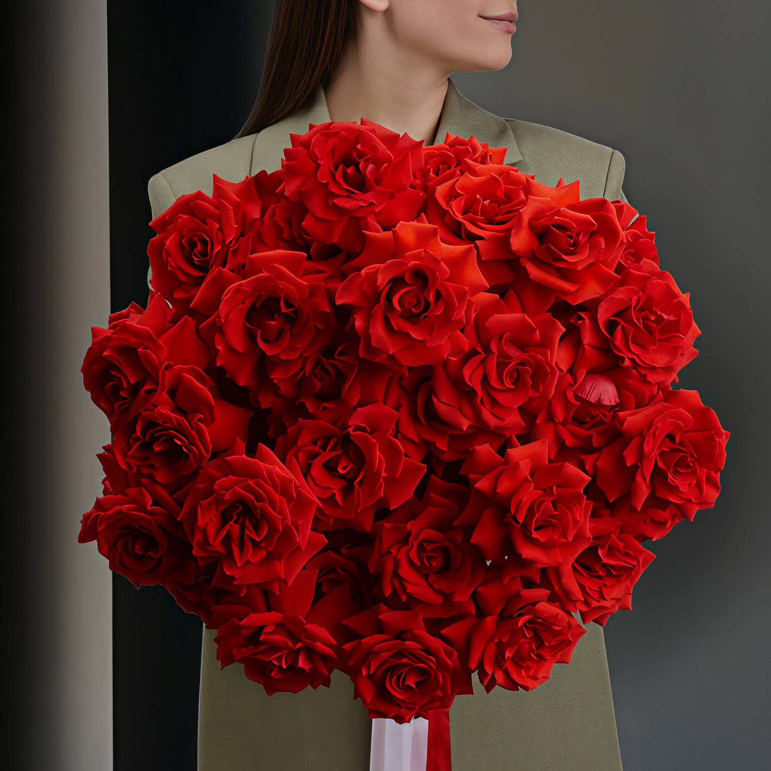 Scarlet French-Style Premium Roses