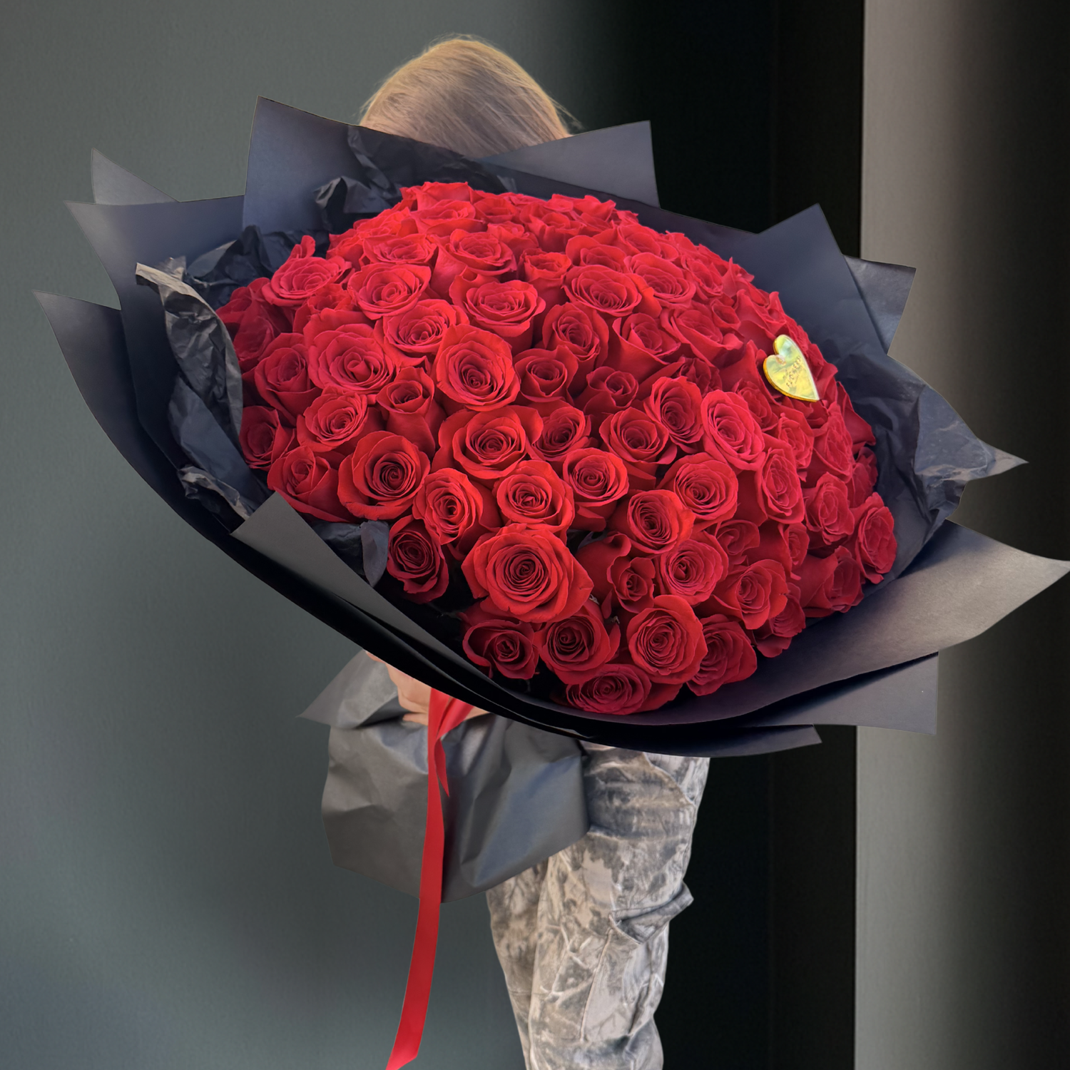 100 Premium Red Rose Bouquet