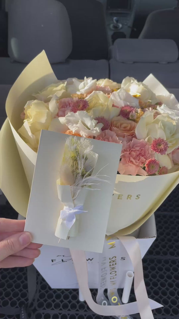 Sun-Kissed Blossom – Vibrant Chrysanthemums, Lisianthus, and Garden Roses